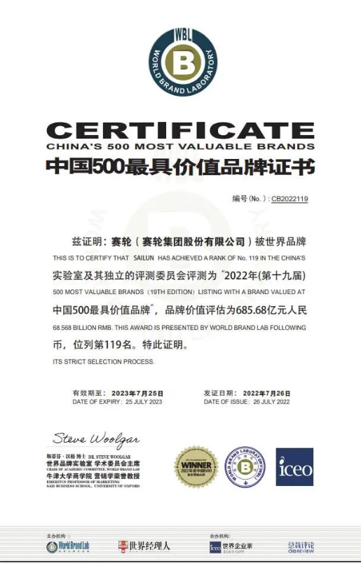 賽輪品牌價值，六年增三倍！