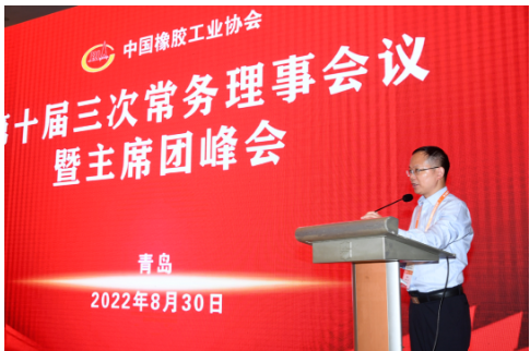 中國橡膠工業協會副會長兼秘書長雷昌純主持了下半場的主席團會議。