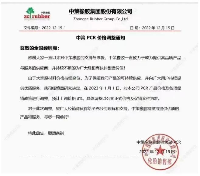重磅!中策宣布漲價(jià),2023年輪胎漲價(jià)近30家,早備貨早省錢 重磅!中策宣布漲價(jià),2023年輪胎漲價(jià)近30家,早備貨早省錢