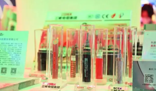 三峽電纜在展會現場展示了公司自主研發的一系列產品，其中包括重慶第一條軌道交通直流(FZ/FYS-GEA3DC)電纜、35kv軌道交通電纜以及礦物質絕緣防火電纜(BTTZ、RTTZ、NG-A BTLY、BBTRZ)等。這些產品憑借其卓越的性能和質量吸引了現場嘉賓和觀眾的高度關注。