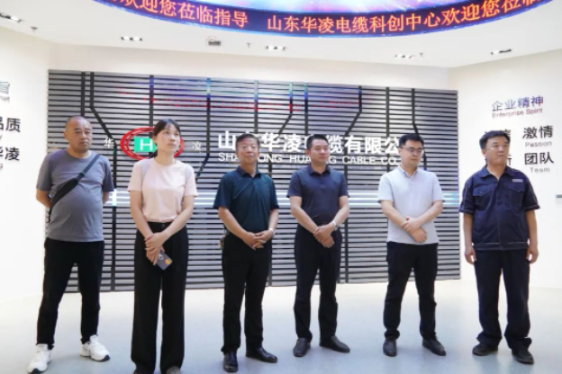 濟南市工商聯商協會黨委辦公室主任李少俊，荊州市沙市區崇文街道黨工委書記胡鵬，沙市區文旅局局長楊媛璋一行蒞臨山東華凌電纜有限公司進行參觀調研。在調研期間，他們首先聽取了有關中白新材料產業園建設情況的介紹。
