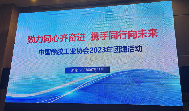 中國橡膠工業協會于7月14～17日在山東威海召開2023年度拓展培訓團建活動暨全體員工會議。此次會議共有59名來自各部門、分會(委員會)的員工參與，其中包括協會長徐文英、副會長兼秘書長雷昌純、監事長、名譽會長鄧雅俐等重要成員。
