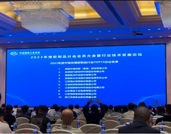 本次大會(huì)上,2023年度全國(guó)橡膠制品行業(yè)“十強(qiáng)”企業(yè)名單重磅出爐。名單顯示,安徽中鼎控股(集團(tuán))股份有限公司、株洲時(shí)代新材料科技股份有限公司、建新趙氏科技股份有限公司在2023年的綜合實(shí)力和市場(chǎng)地位上取得了顯著成就,獲得了橡膠制品行業(yè)“十強(qiáng)”企業(yè)前三名的榮譽(yù)。 本次大會(huì)上,2023年度全國(guó)橡膠制品行業(yè)“十強(qiáng)”企業(yè)名單重磅出爐。名單顯示,安徽中鼎控股(集團(tuán))股份有限公司、株洲時(shí)代新材料科技股份有限公司、建新趙氏科技股份有限公司在2023年的綜合實(shí)力和市場(chǎng)地位上取得了顯著成就,獲得了橡膠制品行業(yè)“十強(qiáng)”企業(yè)前三名的榮譽(yù)。