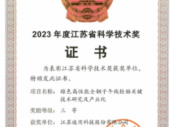 通用股份綠色輪胎技術(shù)摘得江蘇省科技獎(jiǎng)桂冠